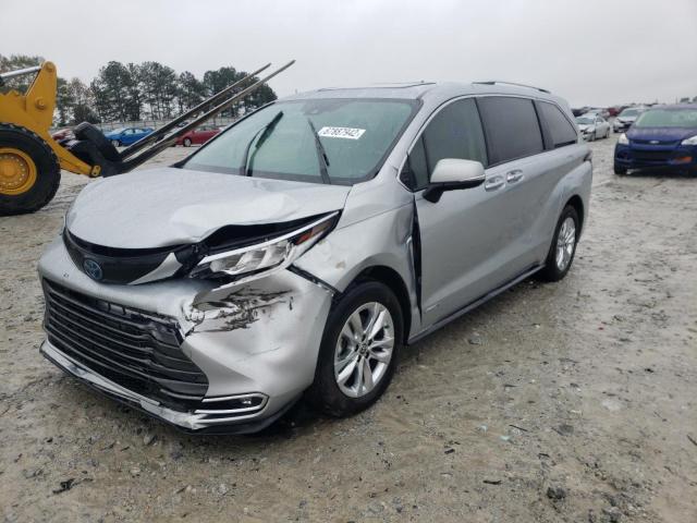 5TDZRKEC2MS031863 - 2021 TOYOTA SIENNA LIM SILVER photo 1