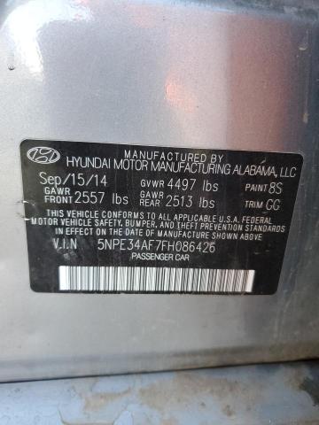 5NPE34AF7FH086426 - 2015 HYUNDAI SONATA ECO SILVER photo 12