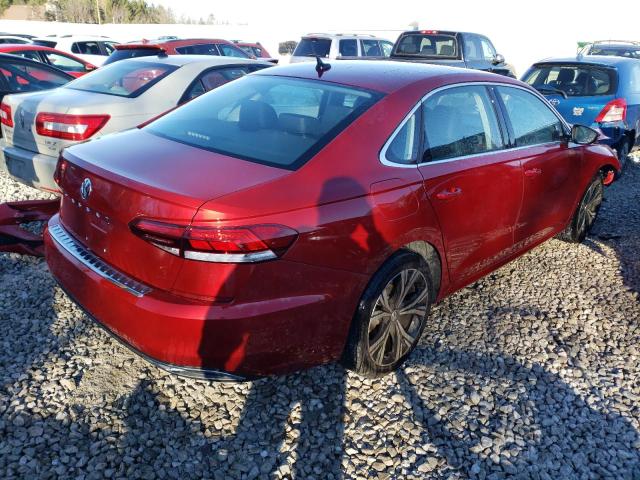 1VWSA7A34MC006618 - 2021 VOLKSWAGEN PASSAT SE RED photo 3