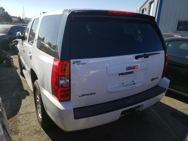 1GKUKFDJ3AR277342 - 2010 GMC YUKON HYBR WHITE photo 2