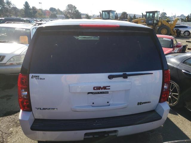 1GKUKFDJ3AR277342 - 2010 GMC YUKON HYBR WHITE photo 6