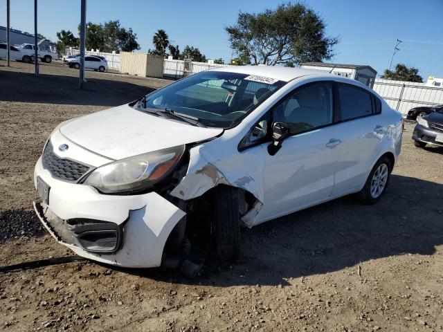 KNADM4A34D6283928 - 2013 KIA RIO LX WHITE photo 1