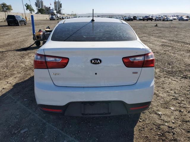 KNADM4A34D6283928 - 2013 KIA RIO LX WHITE photo 6