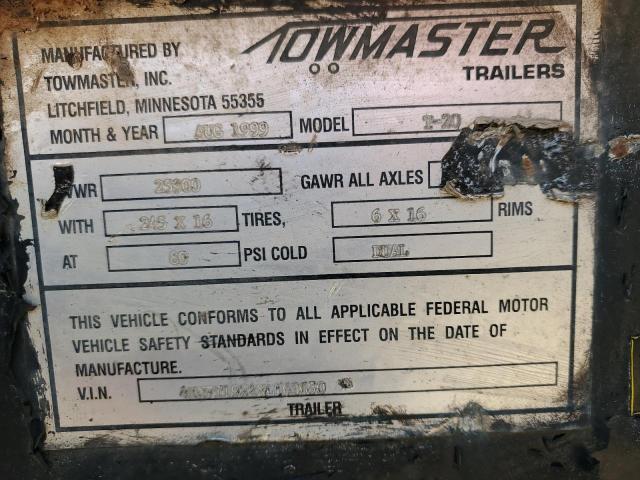 4KNFT1922XL163650 - 1999 TOWM TRAILER BLACK photo 10