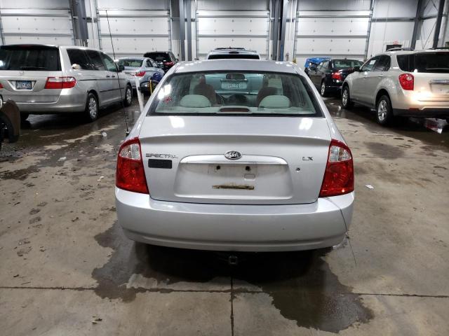 KNAFE121465341238 - 2006 KIA SPECTRA LX SILVER photo 6