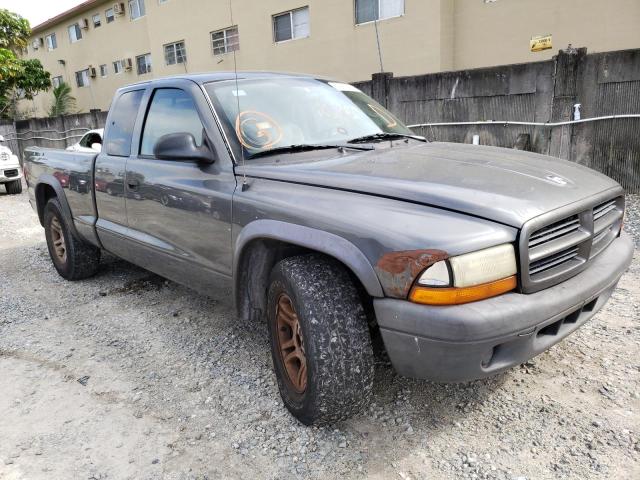 1D7HL12X93S295950 - 2003 DODGE DAKOTA SXT GRAY photo 4