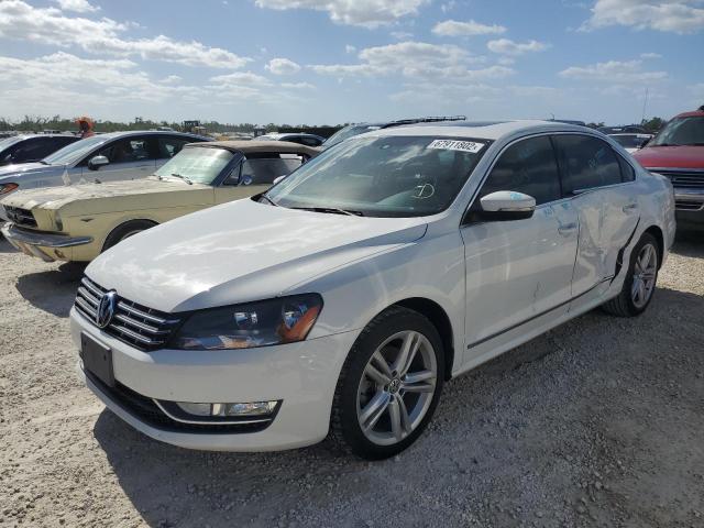 1VWCN7A30EC030036 - 2014 VOLKSWAGEN PASSAT SEL WHITE photo 1