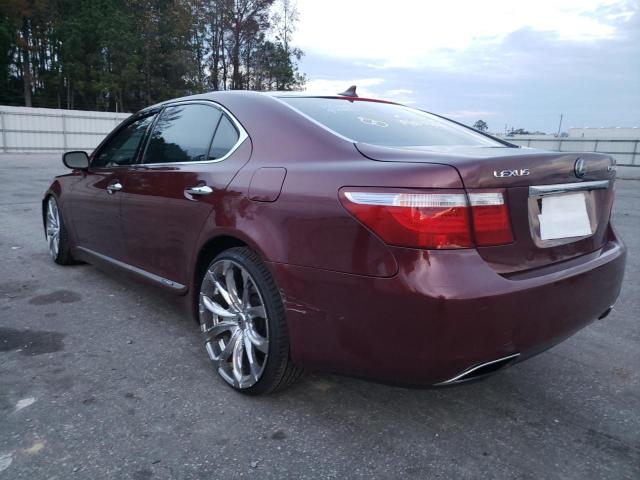 JTHDU46F685005631 - 2008 LEXUS LS 600HL BURGUNDY photo 2