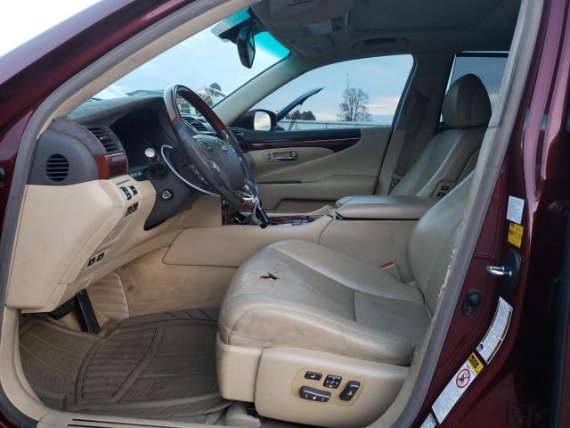 JTHDU46F685005631 - 2008 LEXUS LS 600HL BURGUNDY photo 7