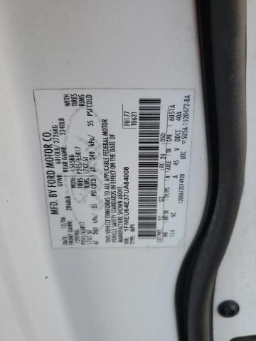 1FMEU64E37UA84008 - 2007 FORD EXPLORER E WHITE photo 13