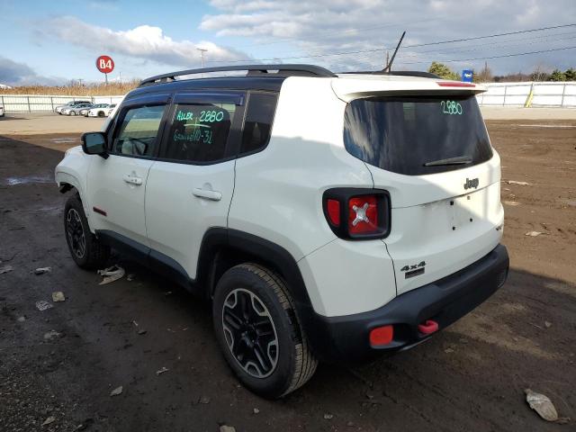 ZACCJBCT0GPC99716 - 2016 JEEP RENEGADE T WHITE photo 2