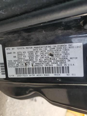 5TETU22N77Z331271 - 2007 TOYOTA TACOMA X-R BLACK photo 12