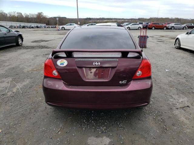 JTKDE177660100651 - 2006 TOYOTA SCION TC BURGUNDY photo 6