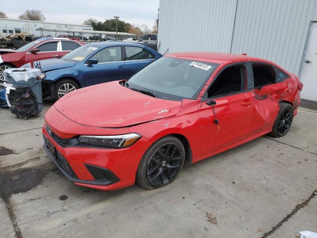 2HGFE2F51NH524546 - 2022 HONDA CIVIC SPOR RED photo 1