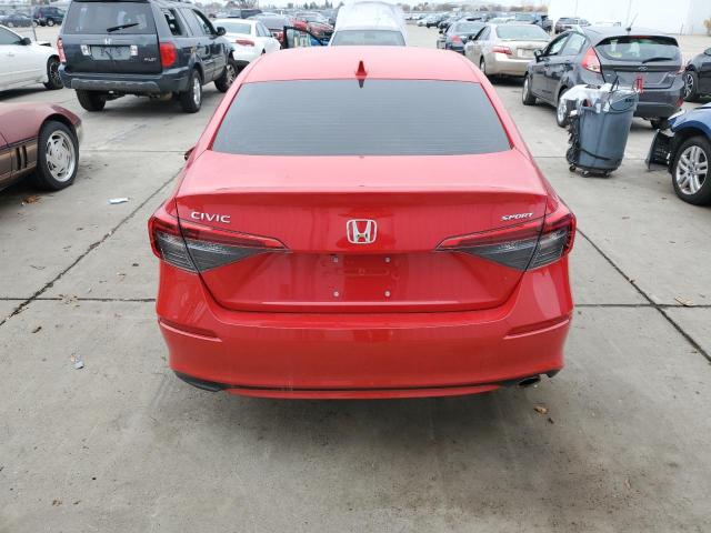2HGFE2F51NH524546 - 2022 HONDA CIVIC SPOR RED photo 6