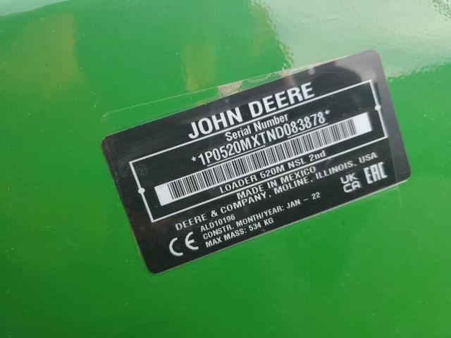 1P0520MXTND083878 - 2022 JOHN DEERE LOADER GREEN photo 10