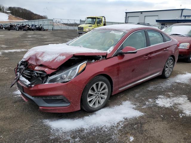 5NPE34AF5GH391828 - 2016 HYUNDAI SONATA SPO RED photo 1