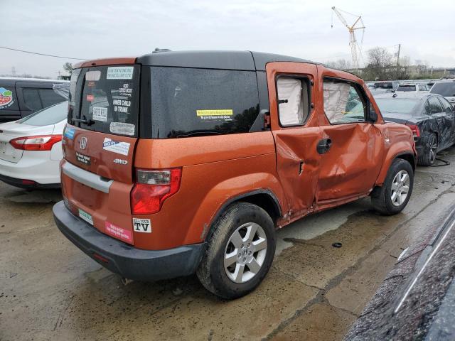 5J6YH2H73AL005275 - 2010 HONDA ELEMENT EX ORANGE photo 3