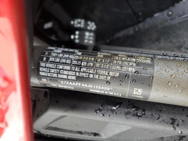 57XAAPFA6J8128439 - 2018 POLARIS SLINGSHOT RED photo 10