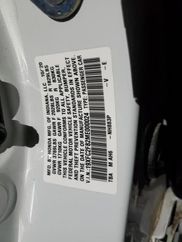 19XFC2F82ME000024 - 2021 HONDA CIVIC SPOR 白色 照片 12