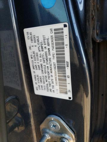 1HGCM56346A104267 - 2006 HONDA ACCORD SE GRAY photo 12