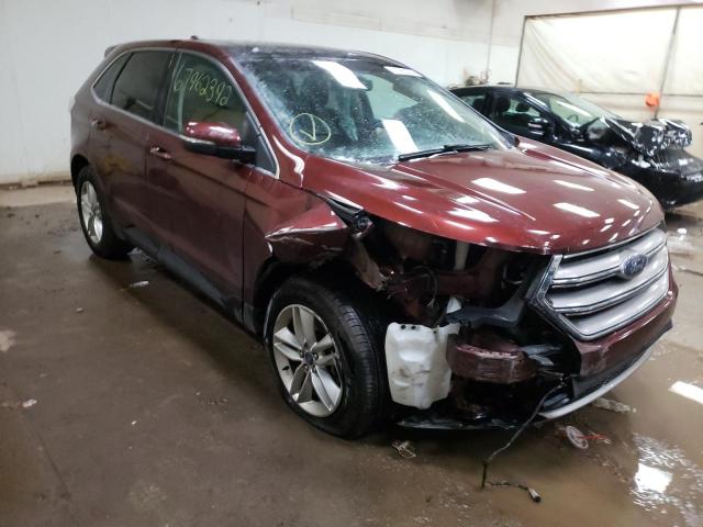 2FMPK4J91GBB71857 - 2016 FORD EDGE SEL MAROON photo 4