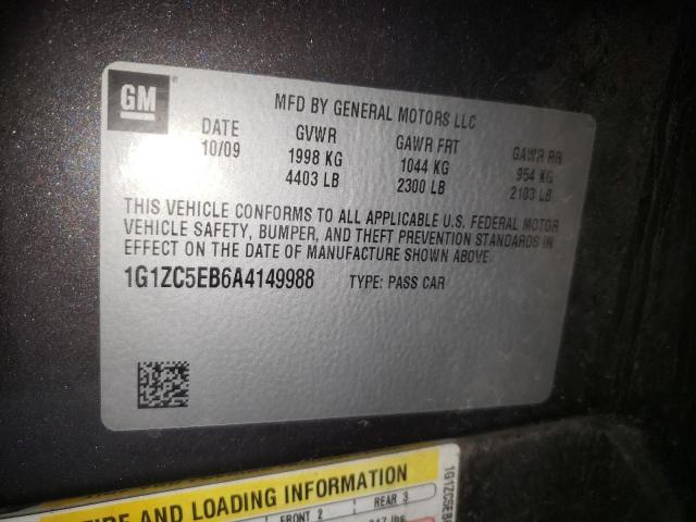 1G1ZC5EB6A4149988 - 2010 CHEVROLET MALIBU 1LT 灰色 照片 12