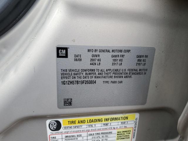 1G1ZH57B19F260804 - 2009 CHEVROLET MALIBU 1LT Қоңыр фото 13