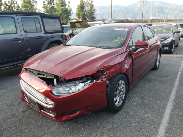 3FA6P0G7XFR206420 - 2015 FORD FUSION S RED photo 1