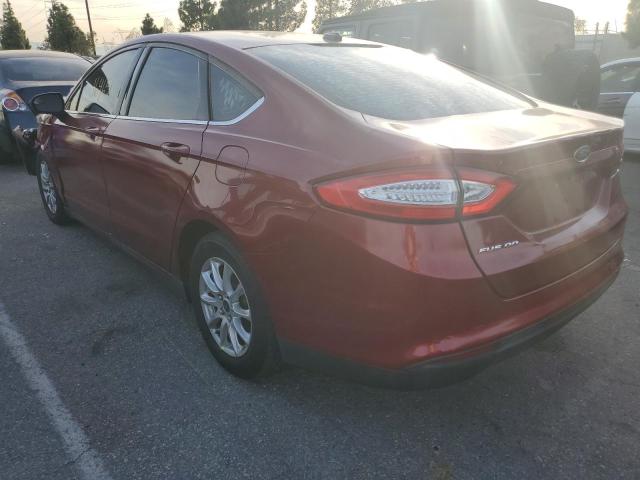 3FA6P0G7XFR206420 - 2015 FORD FUSION S RED photo 2