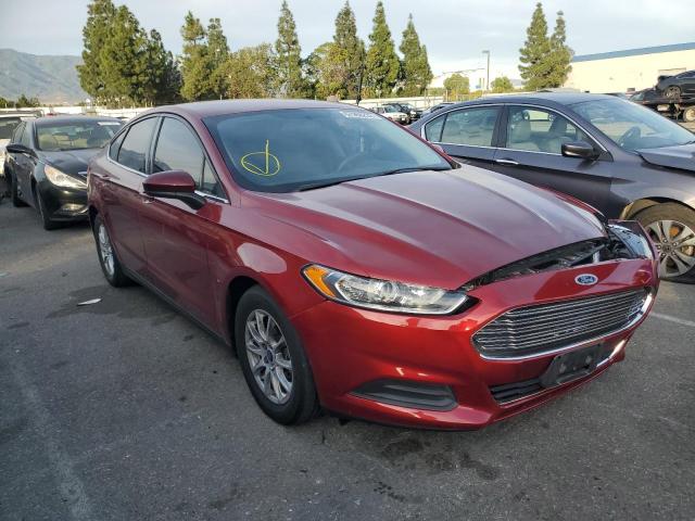 3FA6P0G7XFR206420 - 2015 FORD FUSION S RED photo 4