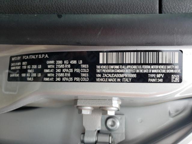 ZACNJDAB0MPN16866 - 2021 JEEP RENEGADE S SILVER photo 13