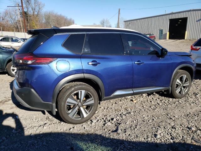 JN8AT3CB1MW223553 - 2021 NISSAN ROGUE SL BLUE photo 3