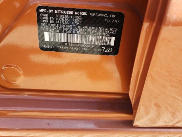 ML32A5HJ0JH006256 - 2018 MITSUBISHI MIRAGE GT ORANGE photo 14