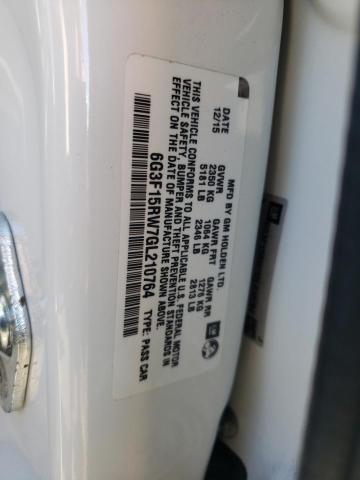 6G3F15RW7GL210764 - 2016 CHEVROLET SS WHITE photo 12