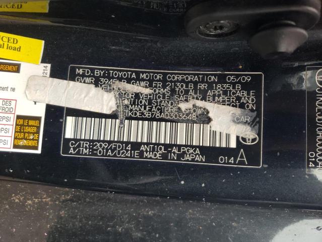 JTKDE3B78A0303648 - 2010 TOYOTA SCION TC 黑色 照片 12