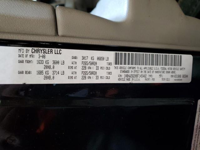 1A8HW58208F145402 - 2008 CHRYSLER ASPEN LIMI BLACK photo 13