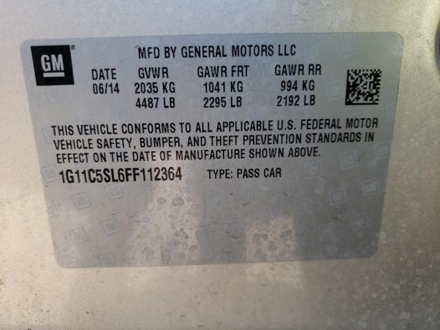 1G11C5SL6FF112364 - 2015 CHEVROLET MALIBU 1LT 金色 照片 12