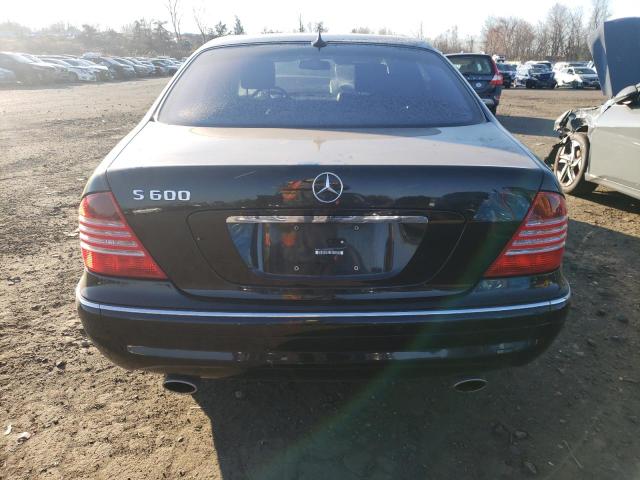 WDBNG76J74A395996 - 2004 MERCEDES-BENZ S 600 BLACK photo 6