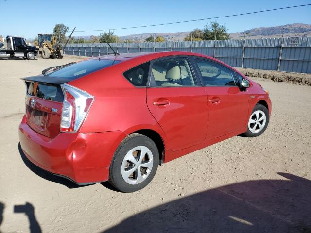 JTDKN3DU6C1606586 - 2012 TOYOTA PRIUS RED photo 3