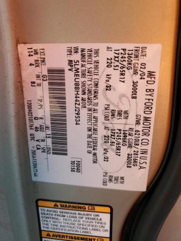 5LMEU88H44ZJ29534 - 2004 LINCOLN AVIATOR 金色 照片 13