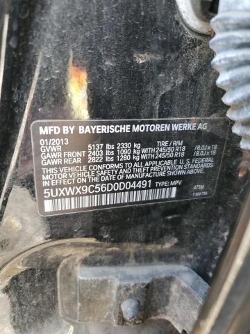 5UXWX9C56D0D04491 - 2013 BMW X3 XDRIVE2 BLACK photo 13