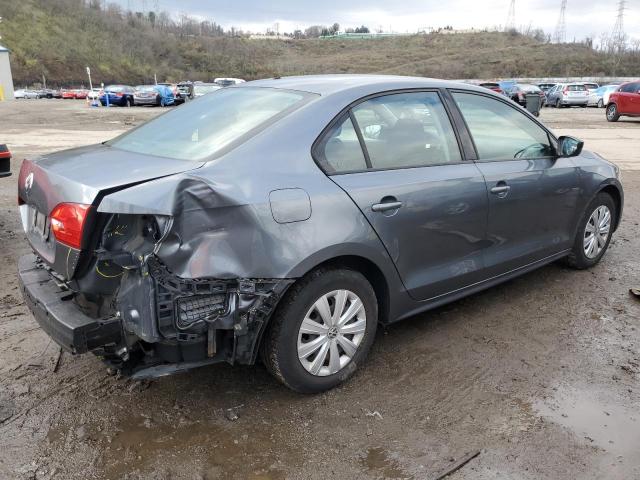3VW2K7AJ0DM379116 - 2013 VOLKSWAGEN JETTA BASE 灰色 照片 3