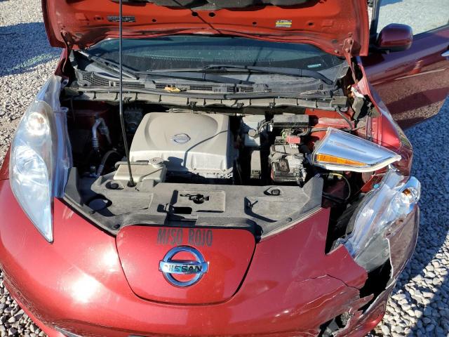 1N4AZ0CPXEC337337 - 2014 NISSAN LEAF S RED photo 11