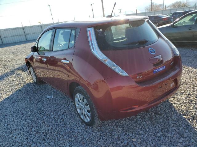 1N4AZ0CPXEC337337 - 2014 NISSAN LEAF S RED photo 2