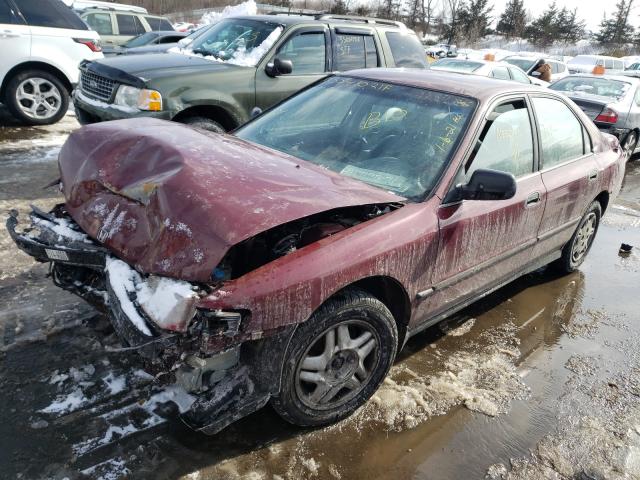 1HGCD5621SA039394 - 1995 HONDA ACCORD DX BURGUNDY photo 2