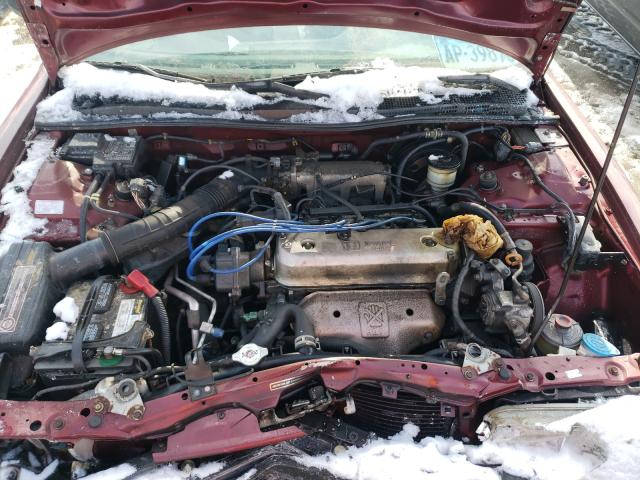 1HGCD5621SA039394 - 1995 HONDA ACCORD DX BURGUNDY photo 7