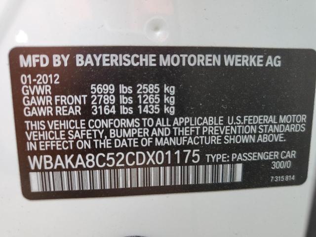 WBAKA8C52CDX01175 - 2012 BMW 750 I WHITE photo 12