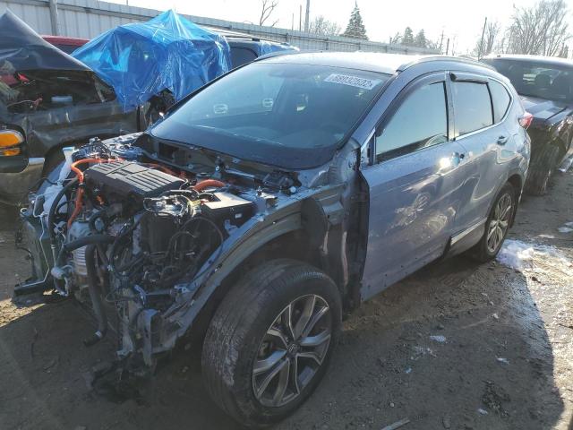 7FART6H99ME021509 - 2021 HONDA CR-V TOURI BLUE photo 1