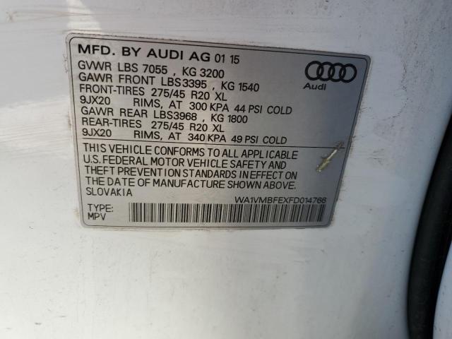 WA1VMBFEXFD014766 - 2015 AUDI Q7 TDI PRE WHITE photo 14